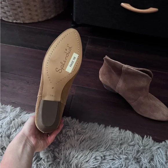 Tan Suede Ankle Boots - Picture 2 of 2